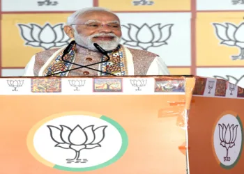New Delhi, Nov 14 (ANI): Prime Minister Narendra Modi addresses at BJP Headquarters after the National Democratic Alliance (NDA) wins the Bihar assembly election 2025, in New Delhi on Friday. (ANI Photo/Amit)