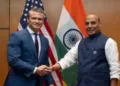 US Defence Secretary Pete Hegseth and Defence Minister Rajnath Singh