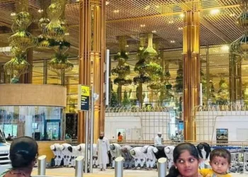 Islamists offering Namaz at the Kempegowda International Airport