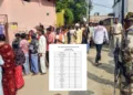 People queue outside the polling station in Bihar during the second phase of polling; ECI data reveals 60.40 per cent of voting till 3:00 p.m