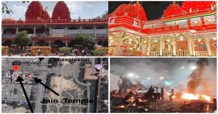 Delhi car blast occured barely few metres away from Gauri Shankar Mandir and Jain Lal temple