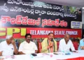 TPCC President Mahesh Kumar Goud addressing the Round Table conference