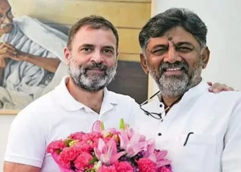 (Left) Rahul Gandhi (Right) Karnataka Deputy CM DK Shiva Kumar