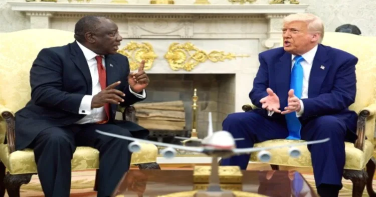 South Africa President Cyril Ramaphosa and US President Donald Trump