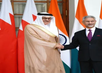 Foreign Minister of Bahrain Dr. Abdullatif bin Rashid Alzayani and External Affairs Minister Dr. S. Jaishankar