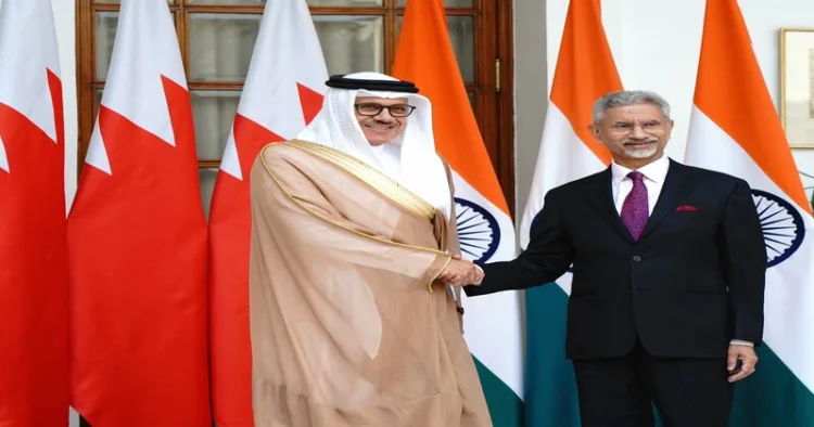 Foreign Minister of Bahrain Dr. Abdullatif bin Rashid Alzayani and External Affairs Minister Dr. S. Jaishankar