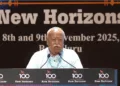 RSS Sarsanghchalak Dr Mohan Bhagwat speaking at lecture series of “100 Years of Sangh Journey: New Horizons” in Bengaluru