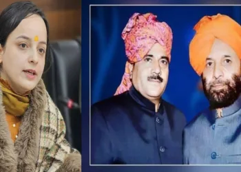 (Left) BJP MLA Shagun Parihar (Right) Parihar Brothers who were gunned down by the terrorists