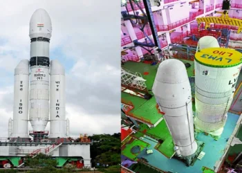 Launch Vehicle Mark-3 or LVM3-M5 on board with CMS-03 ready for launch