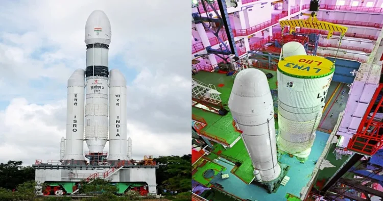 Launch Vehicle Mark-3 or LVM3-M5 on board with CMS-03 ready for launch