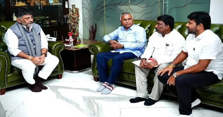 Karnataka Congress MLAS with Deputy CM DK Shivakumar