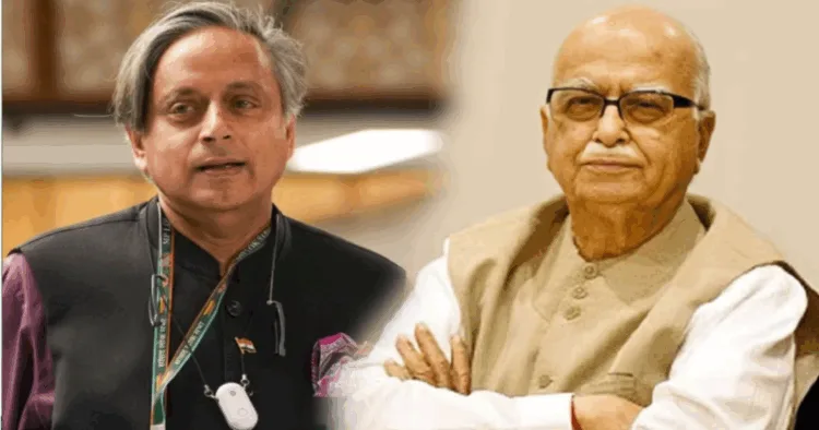 (Left) Shashi Tharoor (Right) LK Advani