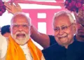 (Left) PM Narendra Modi (Right) Bihar CM Nitish Kumar