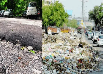 Potholes and garbage in Bengaluru