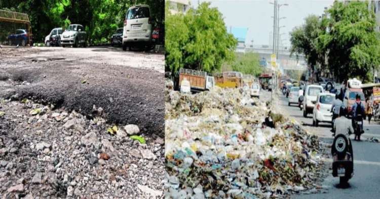 Potholes and garbage in Bengaluru