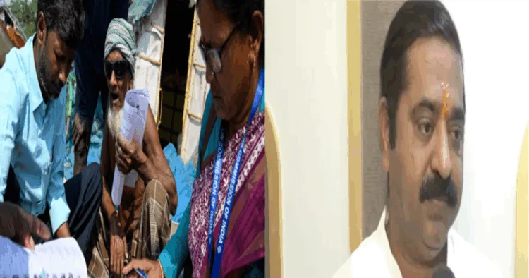 (Left) SIR in West Bengal (Right) Bharatiya Janata Party (BJP) leader Ram Kadam Denounces Mamata Banerjee