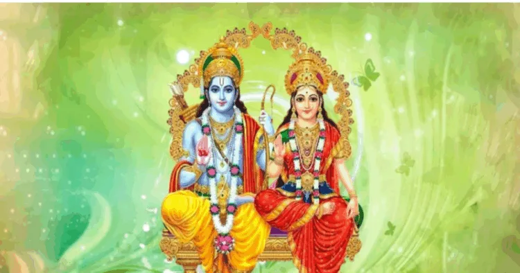 (Left) Bhagwan Sri Ram (Right) Sita Mata