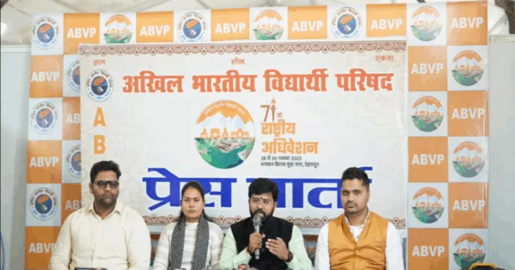 Press conference of ABVP