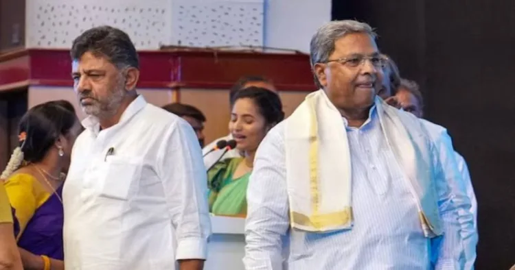Deputy Chief Minister DK Shivakumar and Chief Minister Siddaramaiah