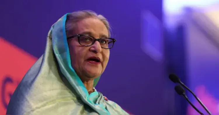 Ousted Prime Minister of Bangladesh Sheikh Hasina