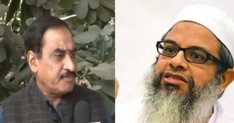 (Left) VHP President Vinod Bansal (Right) Maulana Mahmood Madani, president of Jamiat Ulama-i-Hind