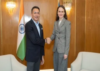 Minister of State for Commerce and Industry Jitin Prasada held a bilateral meeting with Romania's Minister of Foreign Affairs Oana-Silvia Toiu