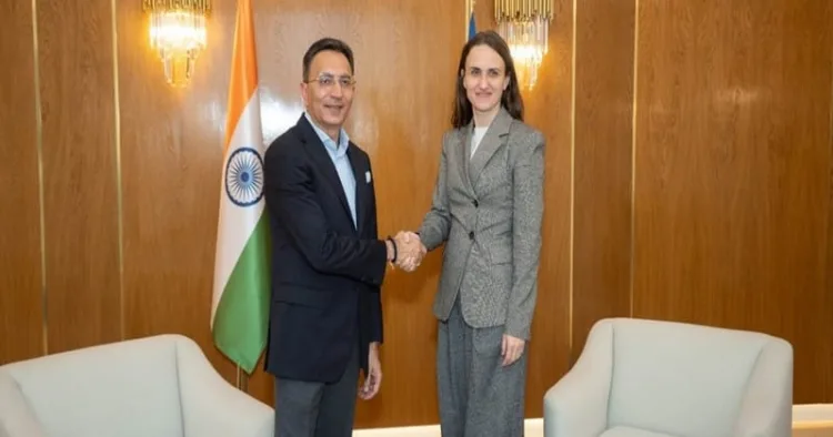 Minister of State for Commerce and Industry Jitin Prasada held a bilateral meeting with Romania's Minister of Foreign Affairs Oana-Silvia Toiu