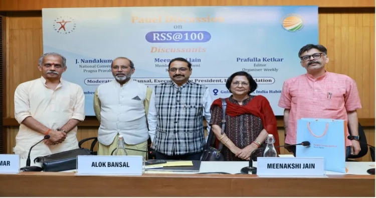 The India Foundation, in collaboration with the India Habitat Centre, hosted a panel discussion on 'RSS@100' at Gulmohar Hall, India Habitat Centre, New Delhi