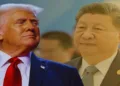(Left) US President Donald Trump (Right) China's President Xi Jinping