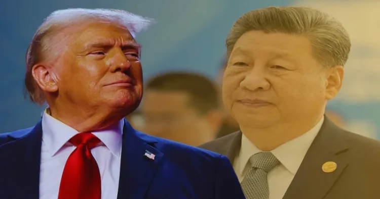 (Left) US President Donald Trump (Right) China's President Xi Jinping