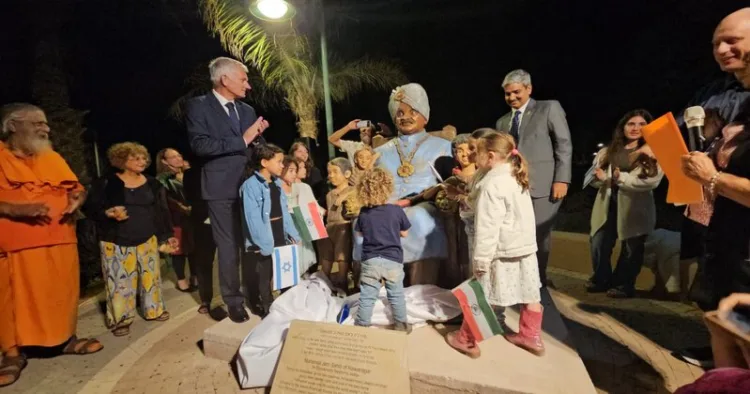 Statue of Jamsaheb Digvijaysinh Jadeja, the former Maharaja of Nawanagar was recently unveiled in Nevatim, southern Israel