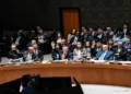 US Ambassador to the UN Michael Waltz and other ambassadors vote in favour of a US proposal for a U.N. mandate to establish an international stabilization force in Gaza