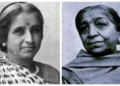 Indian social activist Ammu Swaminathan (Left) and Freedom fighter Sarojini Naidu (Right)