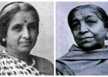 Indian social activist Ammu Swaminathan (Left) and Freedom fighter Sarojini Naidu (Right)