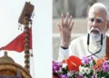 (Left) Dharma Dhwaj (Right) PM Narendra Modi