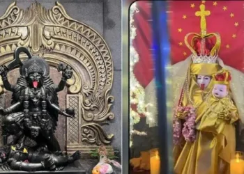 Kali murti turned into Mother Mary at Mumbai Mandir
