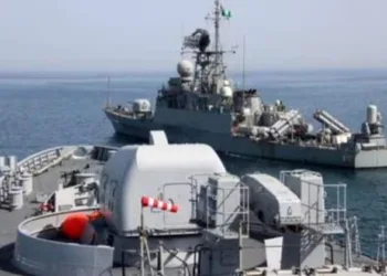 Vessels of the Indian Navy and the Royal Saudi Naval Force during the second edition of bilateral Al-Mohed Al-Hindi exercise in 2023