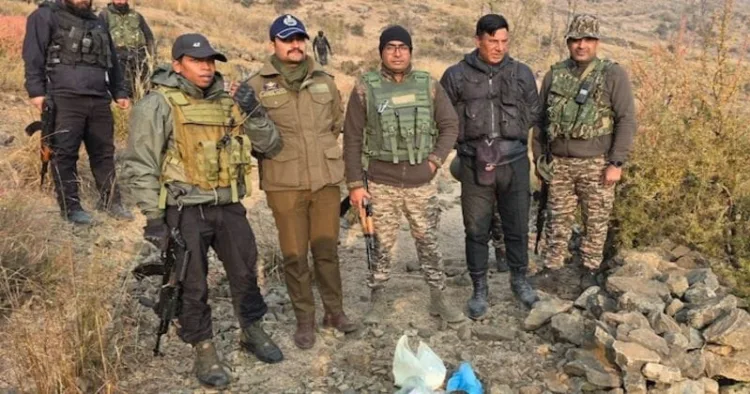 Police in Awantipora, along with security forces, busted the hideout and arrested a terrorist associate