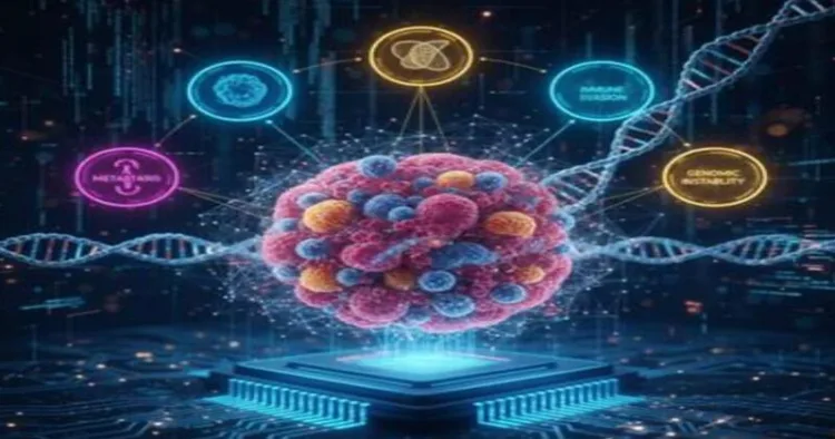 OncoMark’s neural network decodes the complex molecular signals within cancer cells to predict hallmark activities