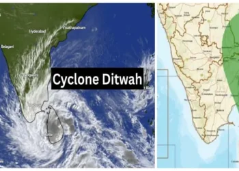 IMD map showing Cyclone Ditwah's track