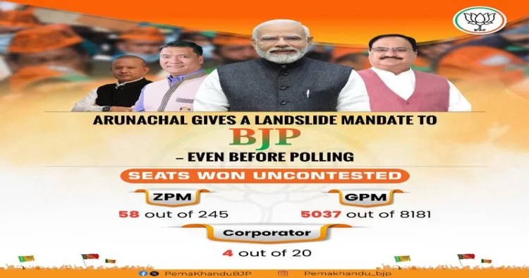 Arunachal gives landslide win to BJP in Panchayat Elections
