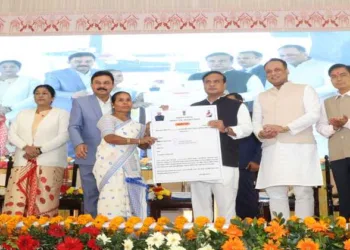 CM Himanta Biswa Sarma ceremonially distributed the sanction letters to 3,25,234 beneficiaries under the PMAY-G