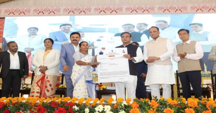 CM Himanta Biswa Sarma ceremonially distributed the sanction letters to 3,25,234 beneficiaries under the PMAY-G
