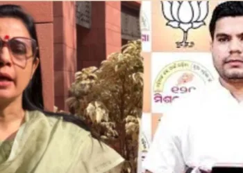 (Left) TMC MP Mahua Moitra (Right) BJP spokesperson Anil Biswal