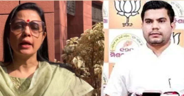 (Left) TMC MP Mahua Moitra (Right) BJP spokesperson Anil Biswal