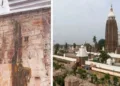(Left) Meghanad Boundary Wall of the Puri Jagannath Temple Develops Crack
(Right) View of Shri Jagannath Temple (Srimandir) in Puri