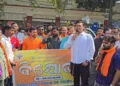 VHP and Bajrang Dal activists staging protests at various district headquarters across western Odisha