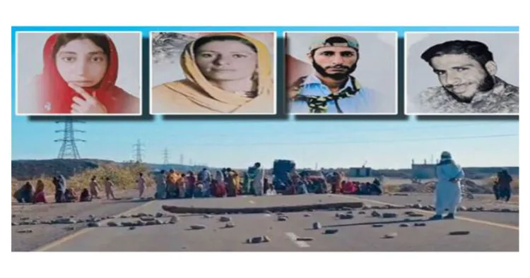 Baloch people protest against spiking enforced disappearances