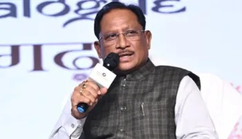 Chhattisgarh CM Vishnu Deo Sai at Panchjanya Conclave, Nava Raipur, Image Courtesy - Chhattisgarh govt