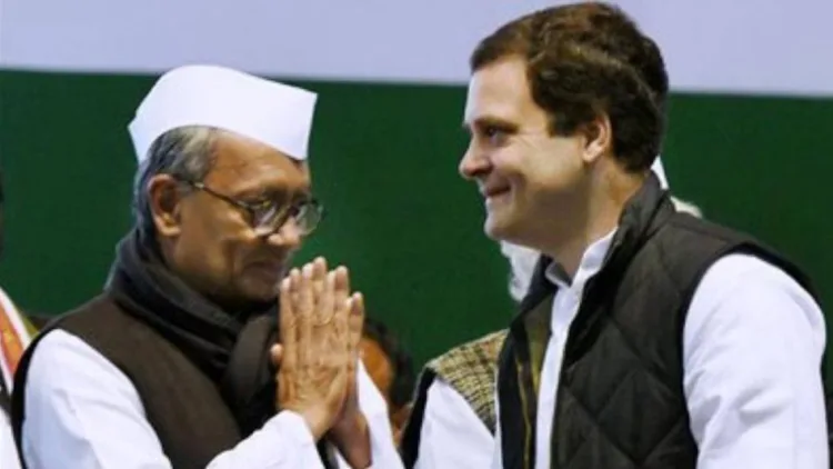 Digvijay Singh with Congress supremo Rahul Gandhi